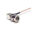 F tipo para BNC Conector Feminino direto para o macho em ângulo com RG179 Conector Coaxial 10cm