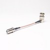 F tipo para BNC Conector Feminino direto para o macho em ângulo com RG179 Conector Coaxial 10cm