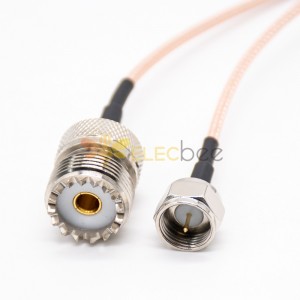 20 piezas conector de Cable RF tipos UHF hembra SO239 a tipo F macho montaje de Cable RG316 15cm