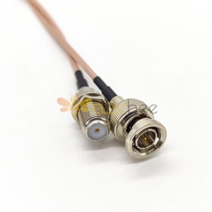 20 piezas conector de TV por Cable RF hembra F a macho BNC RG179 montaje 60cm