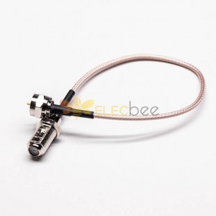 RF Conector Coaxial Cable Straight F Male to Straight F Female Cable Assembly com RG179 20cm