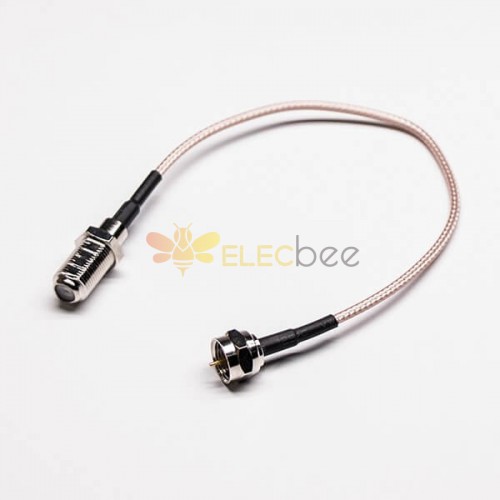 20pcs RF Connector Coaxial Cable Straight F Male to Straight F Female Cable Assembly with RG179 20cm