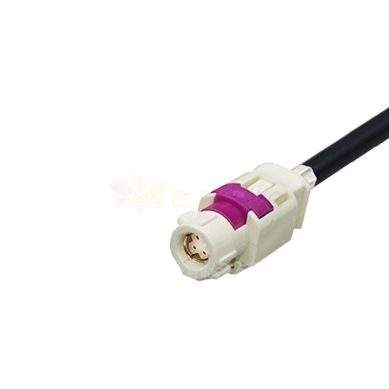 White HSD LVDS B Plug to B Plug Male Straight Extension Vehicle Car Video Camera Cable Assembly 50CM