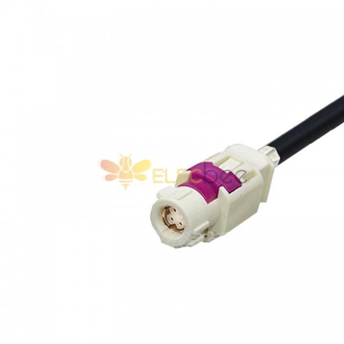 White HSD LVDS B Plug To B Plug Male Straight Extension Vehicle Car ...