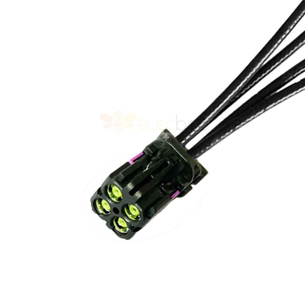 Mini FAKRA Straight A Code Female 4 em 1 para Fakra SMB 180 Graus Female B+C+D+H Code Vehicle Cable Extension 50cm
