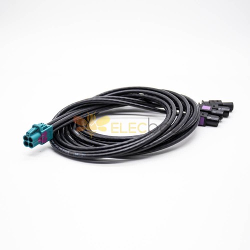 HSD LVDS Cable Y Type 1 to 2 Splitter 4 Pin Code Z to Z Female & Z Male  Connector Wire Video Line,Connector Can be Customized