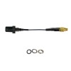 Threaded Fakra A Black Straight Plug Male to MMCX Male Vehicle Connection Extension Cable Assembly 1.13 Cable 10cm
