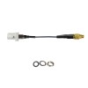 Threaded Fakra B White Straight Plug Male to MMCX Male Vehicle Connection Extension Cable Assembly 1.13 Cable 10cm