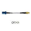 Roscado Fakra C azul enchufe recto macho a MMCX macho conexión de vehículo Cable de extensión montaje 1,13 Cable 10cm