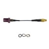 Threaded Fakra D Code Straight Plug Male to MMCX Male Vehicle Connection Extension Cable Assembly 1.13 Cable 10cm