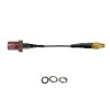 Threaded Fakra F Brown Straight Plug Male to MMCX Male Vehicle Connection Extension Cable Assembly 1.13 Cable 10cm