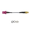 Gerader Fakra-H-Code-Stecker mit Gewinde auf MMCX-Stecker Fahrzeugverbindung Verlängerungskabel 1.13 Kabel 10cm