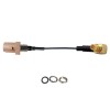 Gewinde Fakra I Beige gerader Stecker Stecker auf MMCX Stecker R/A Fahrzeuganschluss Verlängerungskabel 1.13 Kabel 10cm