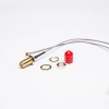 SMA Bulkhead Kabel Staubdichte gerade Steckdose mit RF1.13 Grau Koaxial IPEX Pigtail 100cm