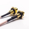 Cable SMA Montaje en panel trasero Straight Female to IPEX Angled Female con RG178 1m