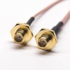 Cable SMA Montaje en panel trasero Straight Female to IPEX Angled Female con RG178 1m