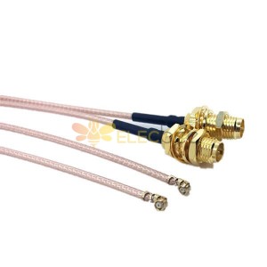 20 pièces UFL vers RP SMA Câble 18 CM avec U.FL(IPEX) vers RP-SMA Femelle Pigtail Antenne Wi-Fi Coaxial RG-178 Câble À Faible Perte