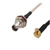 Cable BNC 75 Ohm RF coaxial Conjunto de cables RG316 10CM a MCX ángulo recto macho 75 Ohmios