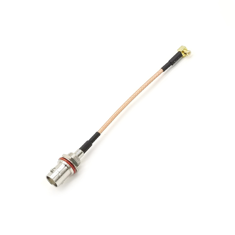 Conector de cable BNC hembra a MCX ángulo recto macho RF Pigtail Cable RG316 10CM