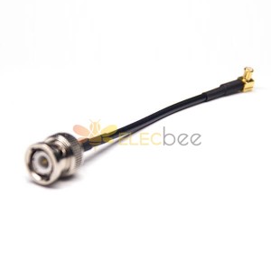 BNC Conector com cabo Straight Male 50Ohm para MCX Angled Male com RG316