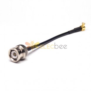 BNC Connector with Cable Straight Male 50Ohm to MCX Angled Male with RG316 10cm