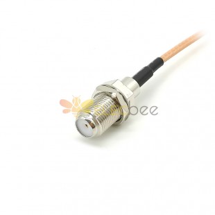 20pcs F Connector Coaxial Cable Female Straight to MCX Angled Male with RG174