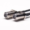 F Connector Coaxial Cable Female Straight to MCX Angled Male with RG174 10cm