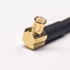 F Conector Coaxial Cable Feminino direto para MCX Angled Male com RG174 10cm