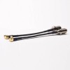 F Conector Coaxial Cable Feminino direto para MCX Angled Male com RG174 10cm