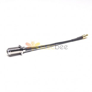 F Tipo Coaxial Cable Connector Feminino direto para MCX Masculino Straight com RG174 10cm