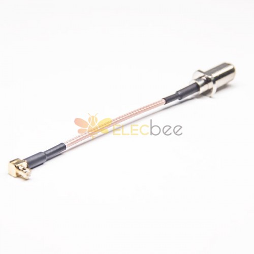 F Type to MCX Cable 180 Degree Female to Coaxial Cable Angled Male with RG316 10cm