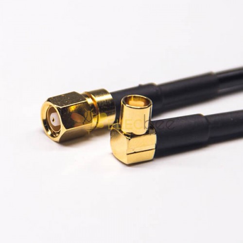 Female Connector for Coaxial Cable SMC to MCX Right Angle RG174 Cable 10cm
