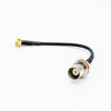 MCX to BNC Cable RG174 Waterproof BNC Female Rear Blukhead to Right Angle MCX Female Connector