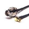 MCX to BNC Cable RG174 Waterproof BNC Female Rear Blukhead to Right Angle MCX Female Connector