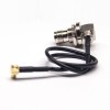 RF Coaxial Cable Assemblies MCX Right Angle Male Blukhead to TNC Female 90 Degree 10cm
