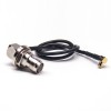 RF Coaxial Cable Assemblies MCX Right Angle Male Blukhead to TNC Female 90 Degree 10cm