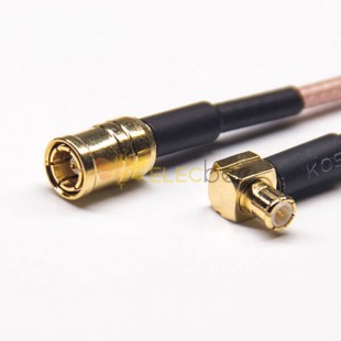 Câble de connecteur mâle de SMB droit au câble angle mâle de MCX avec RG316 10cm