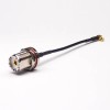UHF Cable Female Straight to MCX Male Angled Coaxial Cable with RG174 10cm