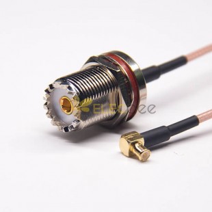 UHF женский соединитель прямой кабель для MCX Мужской правый угол с RG316 10см