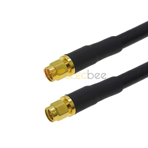 SMA macho a SMA macho extensión recta RF conjunto de cable coaxial 5D-FB LMR300 2m
