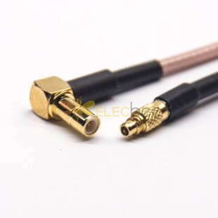 SMB Cable Conectores Feminino Direito Inclinado para MMCX Male Straight Cable com RG316 1m