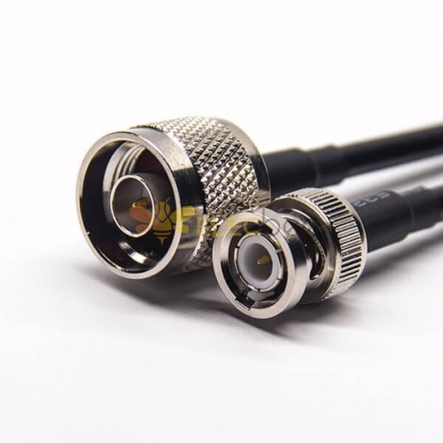 BNC Kablolar Erkek Düz den N Tipi Erkek Düz RF Koaksiyel Kablo ile RG58 RG223 1m