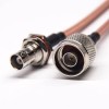 BNC Connector Coaxial Cable to N Type Straight Male RG142 Cable 10cm