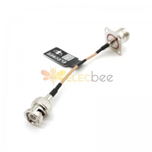 Coaxial Cable with Connector N Female 4 Holes Flange to BNC Male Cable Assembly Crimp