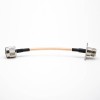 RF Coaxial rg142 Conjunto de Cables 20cm con N TYPE Macho a Hembra 4 Conectores de Brida de Agujero Recto