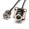 N Conectores 4 Buracos Reta Feminino para BNC Straight Male Cable com RG174 10cm