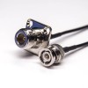 N Type Female Cable Connectors 4 Hole Flange to BNC Male for RG174 10cm