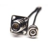 N Type Female Cable Connectors 4 Hole Flange to BNC Male for RG174 10cm