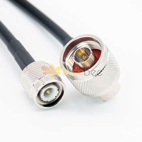 TNC Connector Male 180 Degree to N Type 90 Degree Male Coaxial Cable with RG223 RG58 RG223 1m