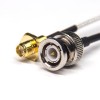 BNC Cable Connector Male Straight to SMA Straight Female Rear Panel Mount Coaxial Cable with RG316 10cm
